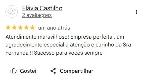 Avaliação de cliente