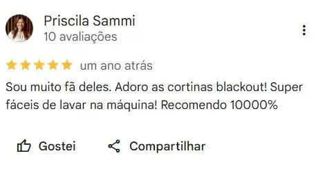 Avaliação de cliente