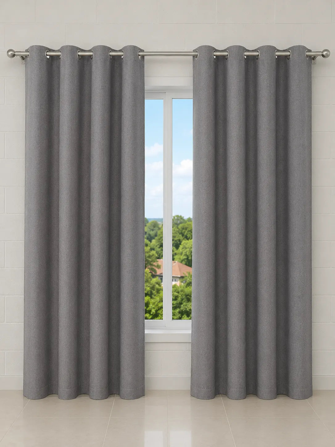 Cinza | Cortina Blackout Eclipse Astro cinza em ambiente com luz natural
