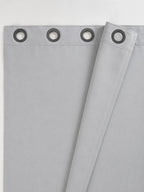 Verso dupla-face da Cortina Eclipse Simple branco com costura de acabamento
