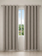 Cortina Sutille Trend castor em ambiente com luz natural